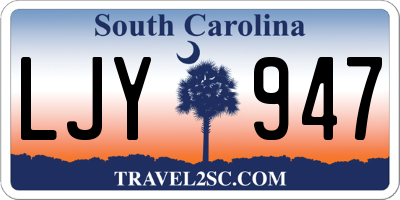 SC license plate LJY947