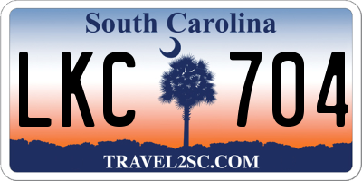 SC license plate LKC704