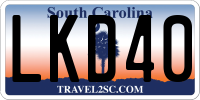 SC license plate LKD40