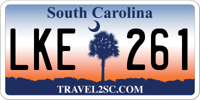 SC license plate LKE261