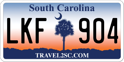 SC license plate LKF904