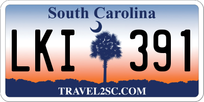 SC license plate LKI391