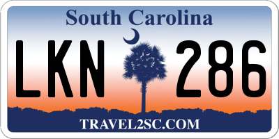 SC license plate LKN286