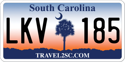 SC license plate LKV185