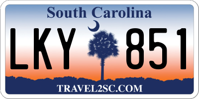 SC license plate LKY851