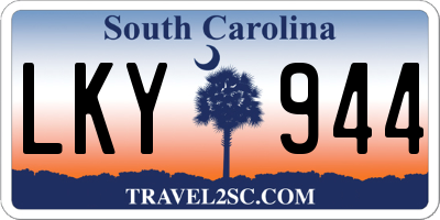 SC license plate LKY944