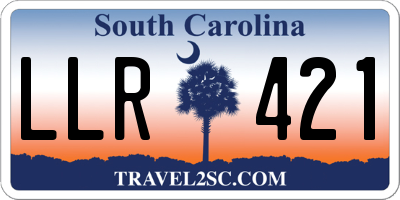 SC license plate LLR421
