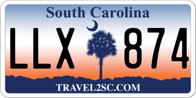 SC license plate LLX874