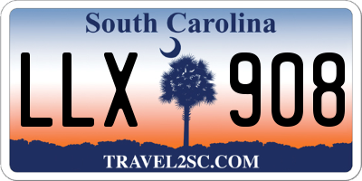 SC license plate LLX908