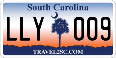 SC license plate LLY009