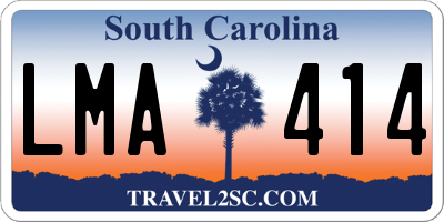 SC license plate LMA414