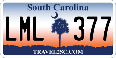 SC license plate LML377
