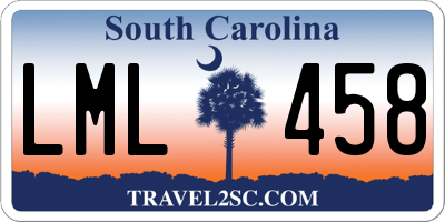SC license plate LML458