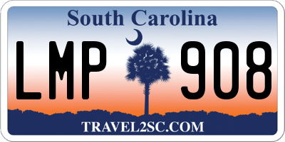 SC license plate LMP908