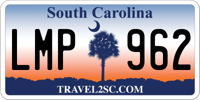 SC license plate LMP962
