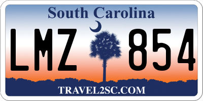 SC license plate LMZ854