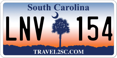 SC license plate LNV154