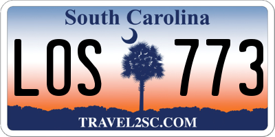 SC license plate LOS773