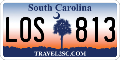 SC license plate LOS813