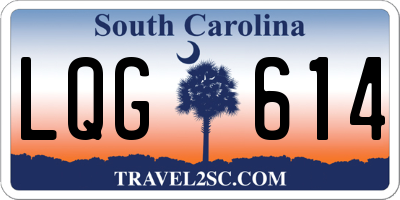 SC license plate LQG614