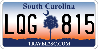 SC license plate LQG815