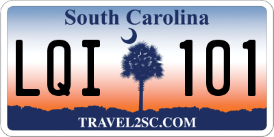 SC license plate LQI101