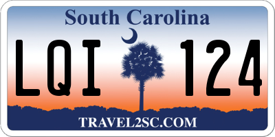 SC license plate LQI124