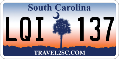 SC license plate LQI137