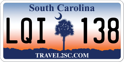 SC license plate LQI138
