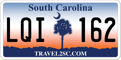 SC license plate LQI162