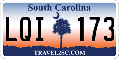 SC license plate LQI173