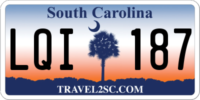 SC license plate LQI187