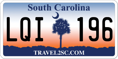 SC license plate LQI196