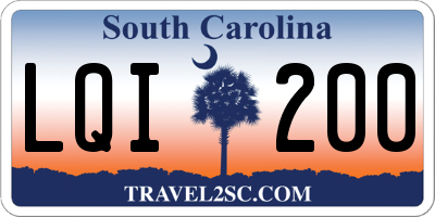 SC license plate LQI200