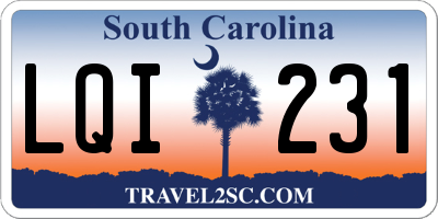 SC license plate LQI231
