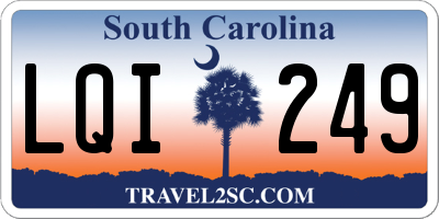 SC license plate LQI249