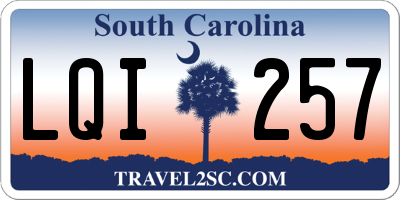 SC license plate LQI257