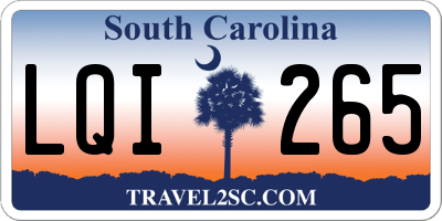 SC license plate LQI265