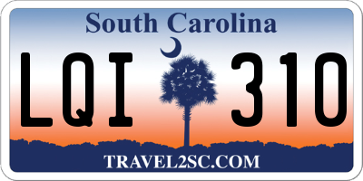 SC license plate LQI310