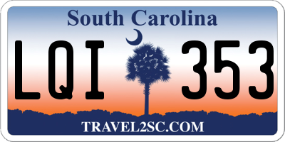 SC license plate LQI353