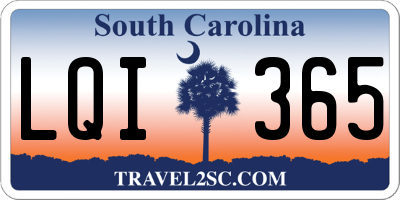 SC license plate LQI365