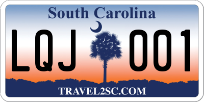 SC license plate LQJ001