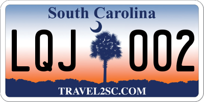 SC license plate LQJ002