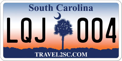 SC license plate LQJ004