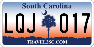 SC license plate LQJ017