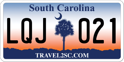 SC license plate LQJ021