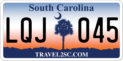 SC license plate LQJ045