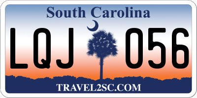SC license plate LQJ056