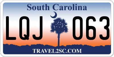 SC license plate LQJ063