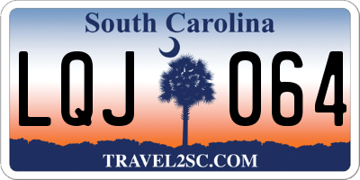 SC license plate LQJ064